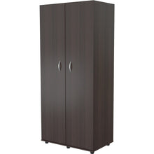 Load image into Gallery viewer, Espresso Finish Wood Wardrobe with Two Doors