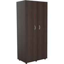 Load image into Gallery viewer, Espresso Finish Wood Wardrobe with Two Doors