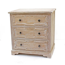 Load image into Gallery viewer, 16 x 32 x 32 Natural 3 Drawer Rustic White-Washed Wood - Cabinet