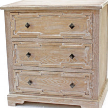 Load image into Gallery viewer, 16 x 32 x 32 Natural 3 Drawer Rustic White-Washed Wood - Cabinet