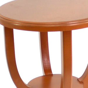 24 X 18 X 18 Bright Orange Country Cottage Style Wooden Stool