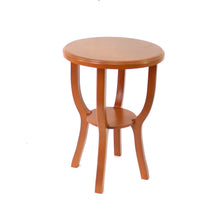 Load image into Gallery viewer, 24 X 18 X 18 Bright Orange Country Cottage Style Wooden Stool