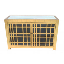 Load image into Gallery viewer, 16 x 48 x 32 Gold Rustic Lattice Wood - Cabinet