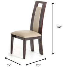 Load image into Gallery viewer, Two 42&quot; Leatherette and Wood Dining Chair