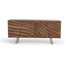 Load image into Gallery viewer, 34&quot; Walnut Wood Veneer and Steel Buffet