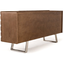 Load image into Gallery viewer, 34&quot; Walnut Wood Veneer and Steel Buffet