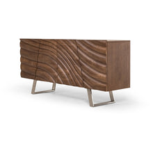 Load image into Gallery viewer, 34&quot; Walnut Wood Veneer and Steel Buffet