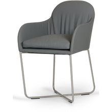 Load image into Gallery viewer, 34&quot; Grey Leatherette and Steel Dining Chair