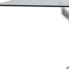 Load image into Gallery viewer, 30&quot; Glass and Steel Rectangular Dining Table