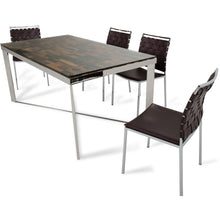 Load image into Gallery viewer, 30&quot; Wood Steel and Glass Dining Table