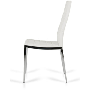 Libby - Modern White Leatherette Dining Chair (Set of 2)