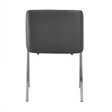 Load image into Gallery viewer, Two 29&quot; Grey Leatherette and Steel Dining Chairs