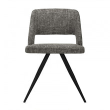 Load image into Gallery viewer, Set of 2 Modern Grey Fabric Dining Chair with Sleek Black Legs
