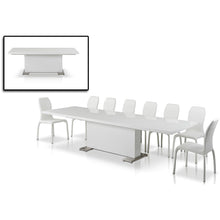 Load image into Gallery viewer, 30&quot; White MDF and Steel Dining Table