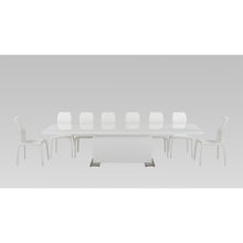 Load image into Gallery viewer, 30&quot; White MDF and Steel Dining Table