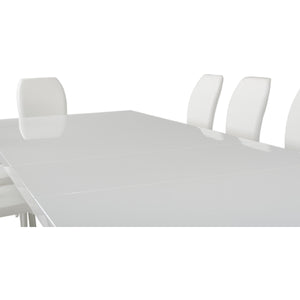 30" White MDF and Steel Dining Table