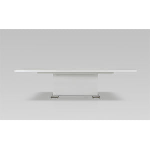 30" White MDF and Steel Dining Table