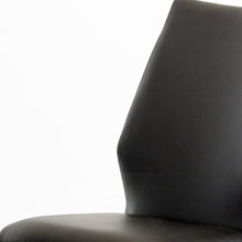 Load image into Gallery viewer, Two 37&quot; Black Leatherette and Steel Dining Chairs