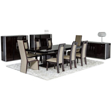 Load image into Gallery viewer, 31&quot; Ebony Lacquer MDF Glass and Steel Buffet