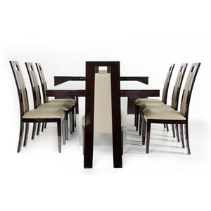 30" Ebony High Gloss MDF and Steel Dining Table