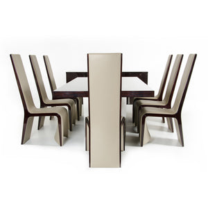 30" Ebony High Gloss MDF and Steel Dining Table