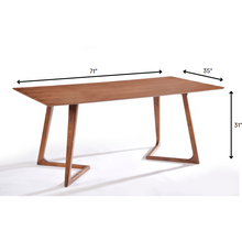 Load image into Gallery viewer, 31&quot; Walnut Wood and Veneer Dining Table