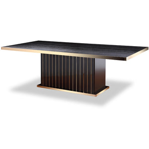 30" Black Crocodile and Rosegold Dining Table