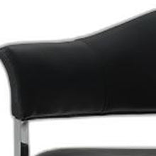 Load image into Gallery viewer, 30&quot; Black Leatherette and Stainless Steel Dining Chair