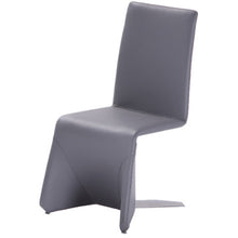 Load image into Gallery viewer, Set of Two Gray Contemporary Faux Leather Dining Chairs