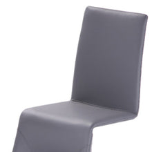 Load image into Gallery viewer, Set of Two Gray Contemporary Faux Leather Dining Chairs