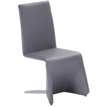 Load image into Gallery viewer, Set of Two Gray Contemporary Faux Leather Dining Chairs