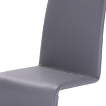 Load image into Gallery viewer, Set of Two Gray Contemporary Faux Leather Dining Chairs