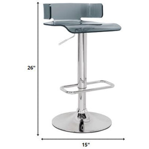 Chrome Swivel Adjustable Bar Stool