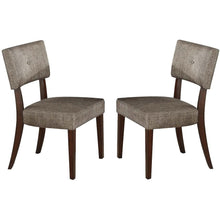 Load image into Gallery viewer, 20&quot; X 20&quot; X 36&quot; 2pc Gray Fabric And Espresso Side Chair