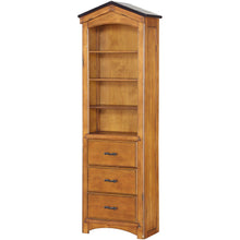 Load image into Gallery viewer, 24&quot; X 14&quot; X 78&quot; Rustic Oak Bookcase Cabinet
