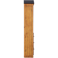 Load image into Gallery viewer, 24&quot; X 14&quot; X 78&quot; Rustic Oak Bookcase Cabinet