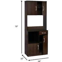 Load image into Gallery viewer, 28&quot; X 16&quot; X 70&quot; Espresso Kitchen Cabinet