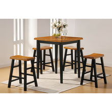 Load image into Gallery viewer, Mod Black and Natural Counter Height Five Piece Dining Set