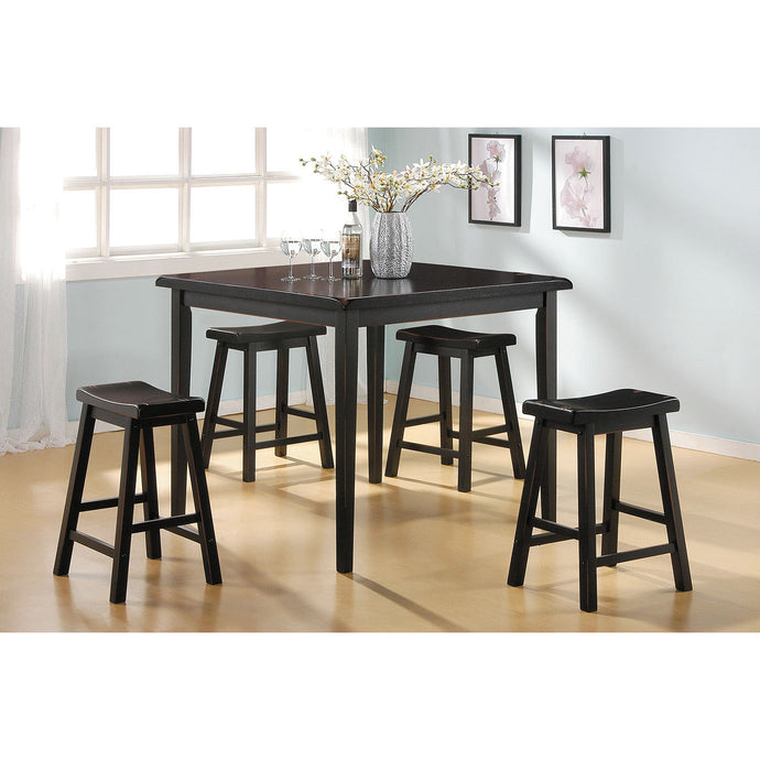 Mod Black Counter Height Five Piece Dining Set