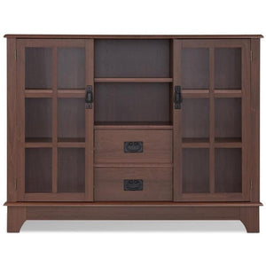 42" X 12" X 32" Walnut Mdf Cabinet