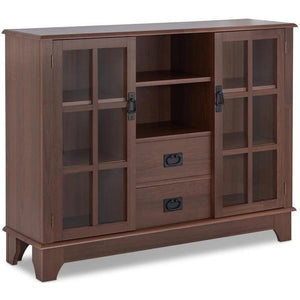 42" X 12" X 32" Walnut Mdf Cabinet