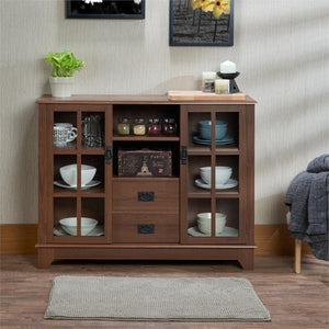 42" X 12" X 32" Walnut Mdf Cabinet