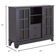 Load image into Gallery viewer, 42&quot; X 12&quot; X 32&quot; Espresso Mdf Cabinet