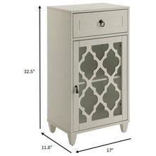 Load image into Gallery viewer, Fret Work Design Glass Door White Cabinet