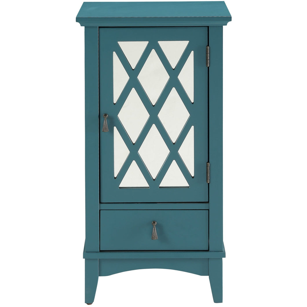 Pop of Color Teal Accent Cabinet