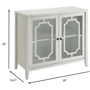 34" X 15.4" X 30" White Mdf Cabinet