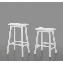 Load image into Gallery viewer, 18&quot; X 16&quot; X 29&quot; White Rubber Wood Bar Stool (Set-2)