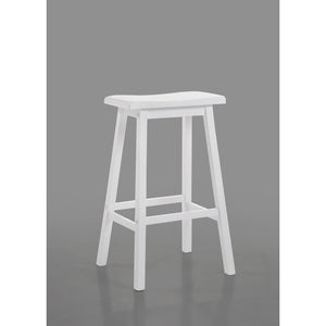 18" X 16" X 29" White Rubber Wood Bar Stool (Set-2)