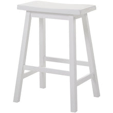 Load image into Gallery viewer, 18&quot; X 16&quot; X 29&quot; White Rubber Wood Bar Stool (Set-2)