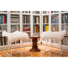 Load image into Gallery viewer, White Natural Sheepskin Chair Seat Cover